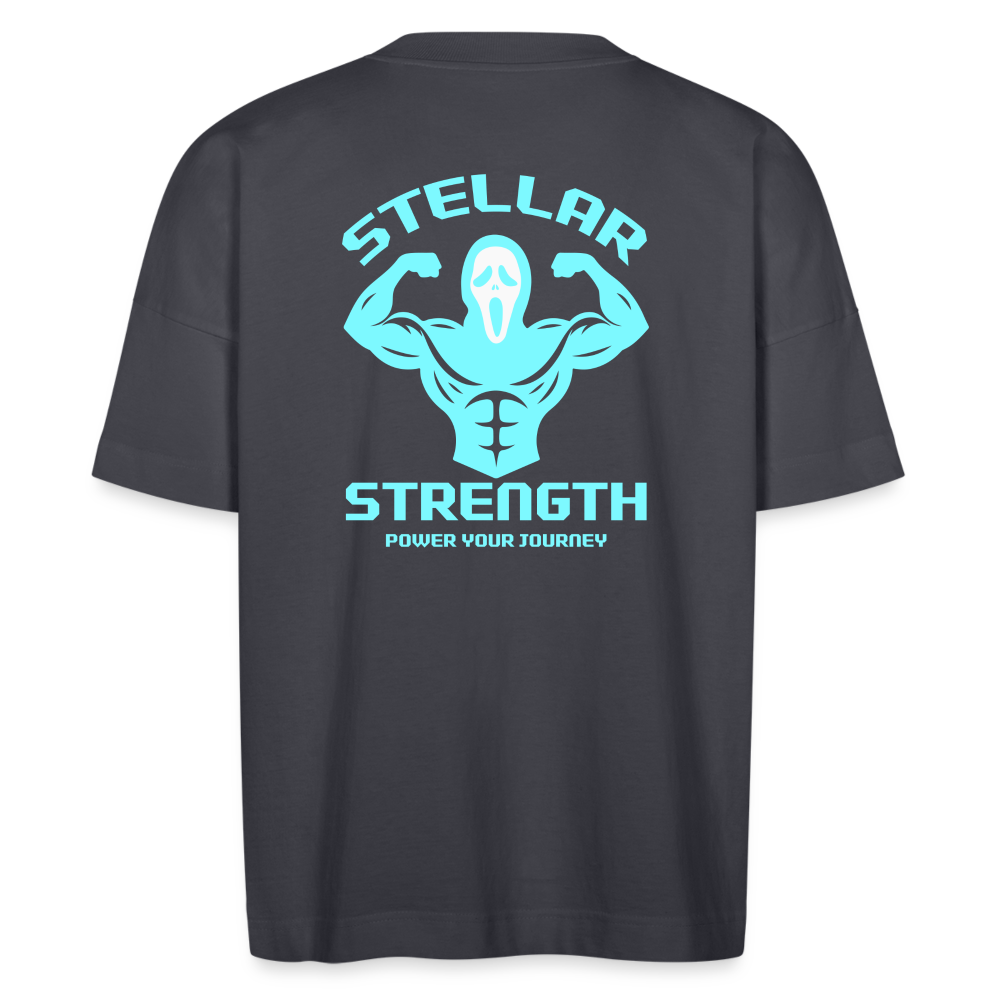 Stellar strength flex oversize organic T-shirt - indigo blue