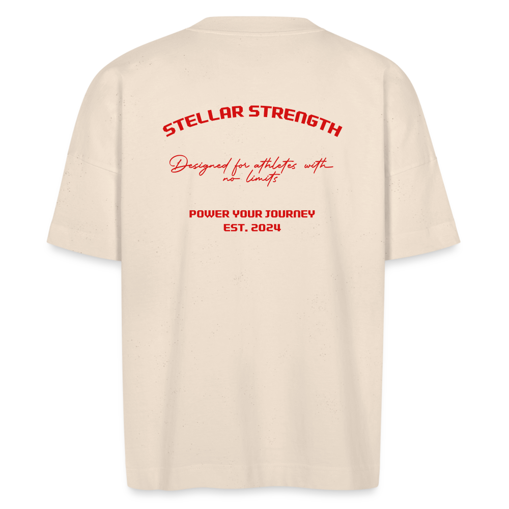 stellar strength platinum edition oversized T-shirt red - natural raw