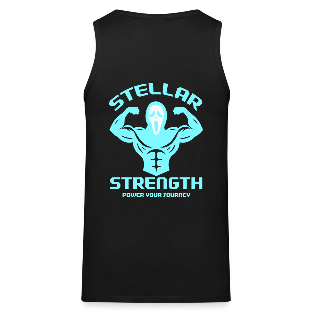 stellar strength flex tank top blue - black