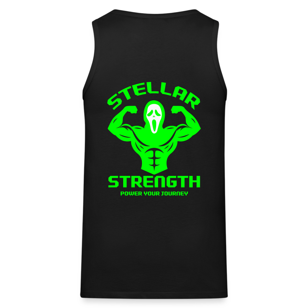 stellar strength flex tank top green - black