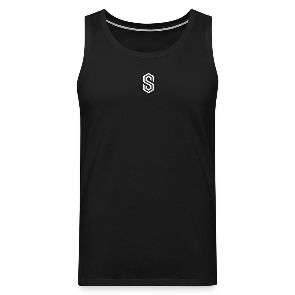 stellar strength flex tank top white - black