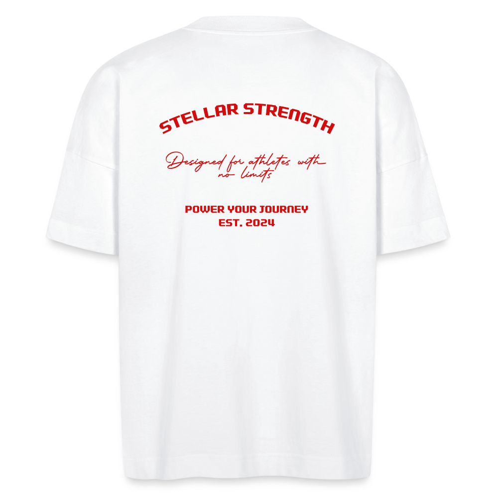 stellar strength platinum edition oversized T-shirt red - white