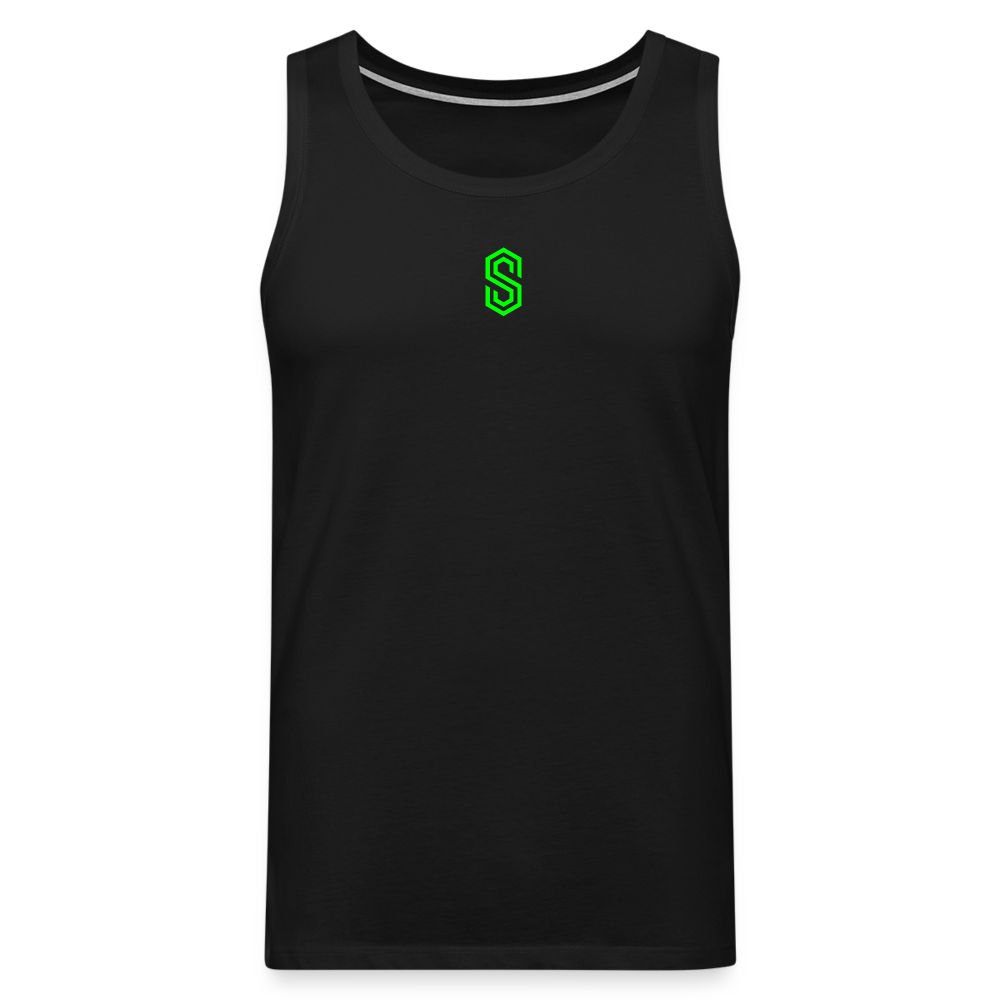 stellar strength flex tank top green - black