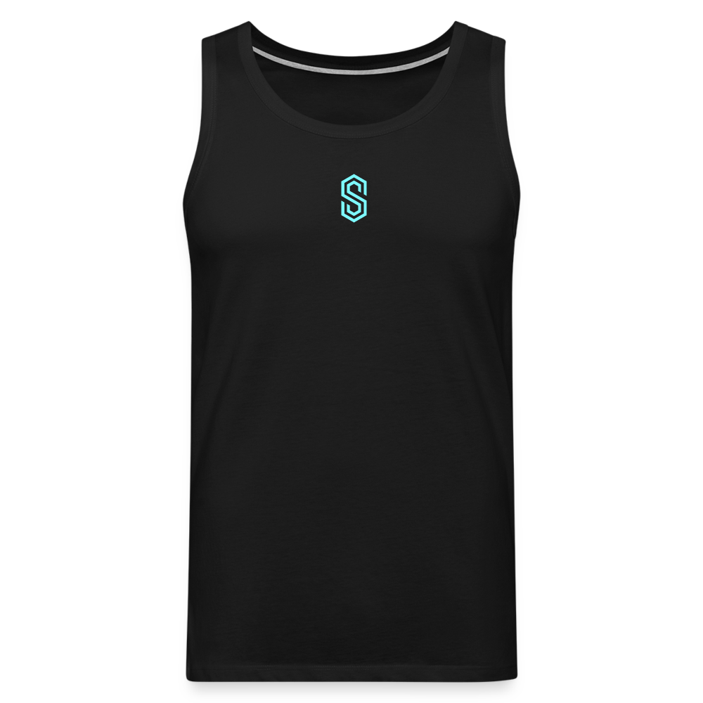 stellar strength flex tank top blue - black