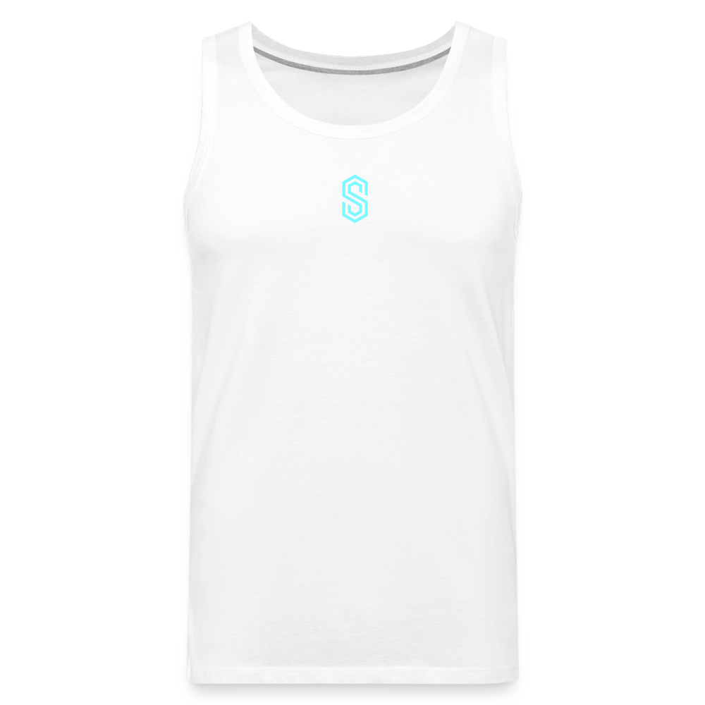 stellar strength flex tank top blue - white