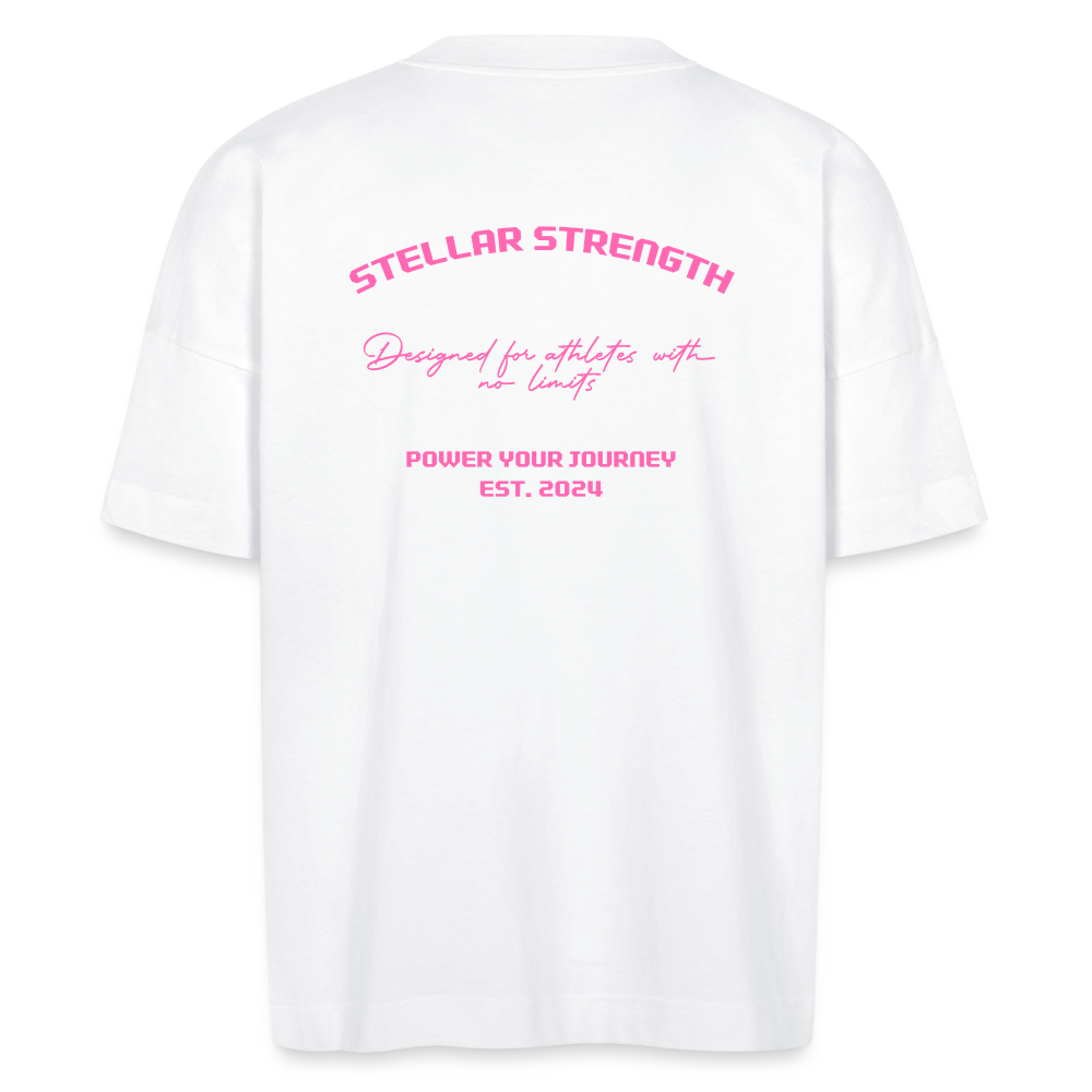 stellar strength platinum edition oversized T-shirt pink - white