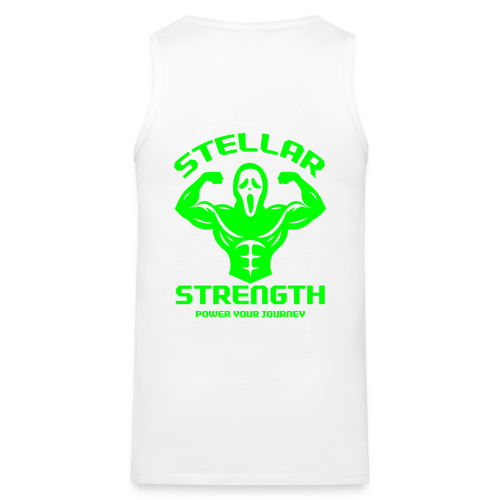 stellar strength flex tank top green - white